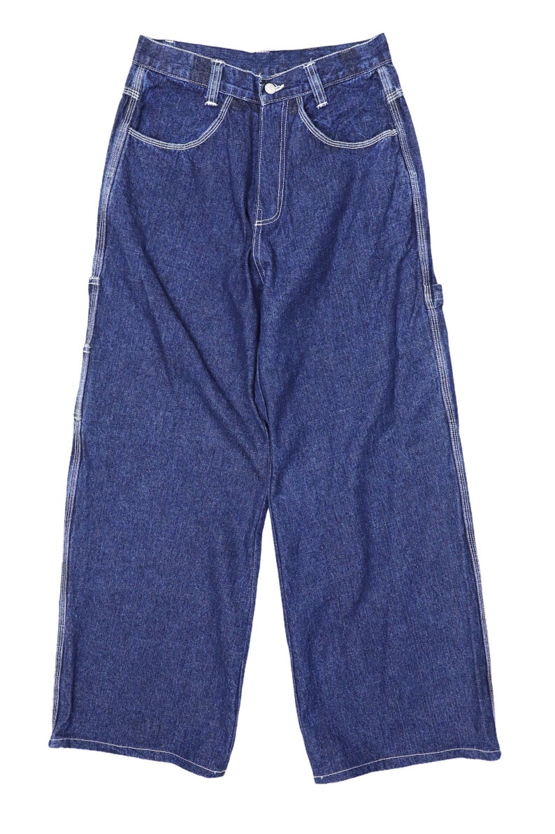 Vintage 90/'s IS Jeans Wide Leg Size 30 in Vtg Buggy Jeans Y2K Workwear Jeans 90/'s Hip Hop Jnco Style Jeans