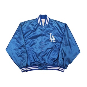 Vintage LA Dodgers Satin Jacket MLB Blue Size M