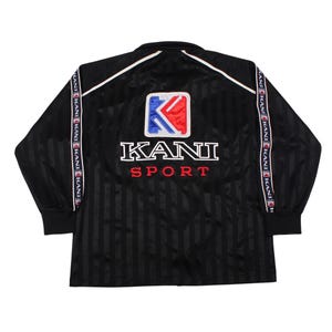 Vintage Karl Kani Track Jacket Black 90s Hip Hop Streetwear Y2K