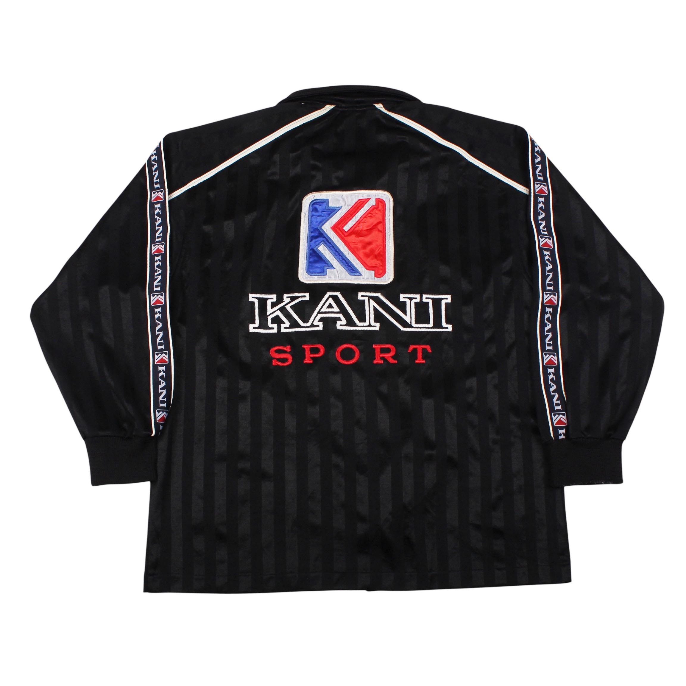 Vintage Karl Kani Track Jacket Black 90s Hip Hop Streetwear Y2K