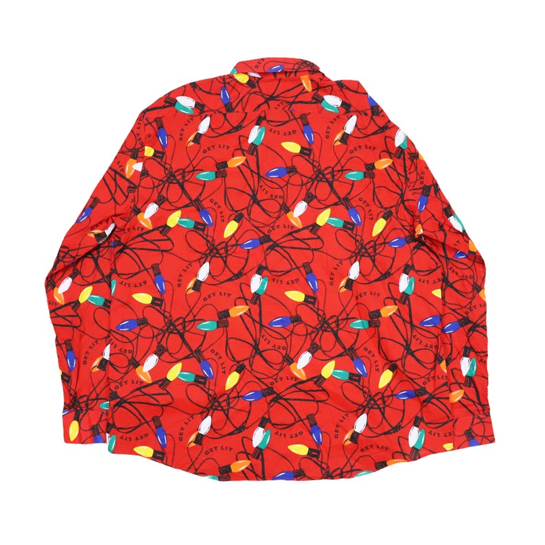 Hip Hop Vintage 90/'s Casual Button Down Shirts Multi Color Size XXL Old School