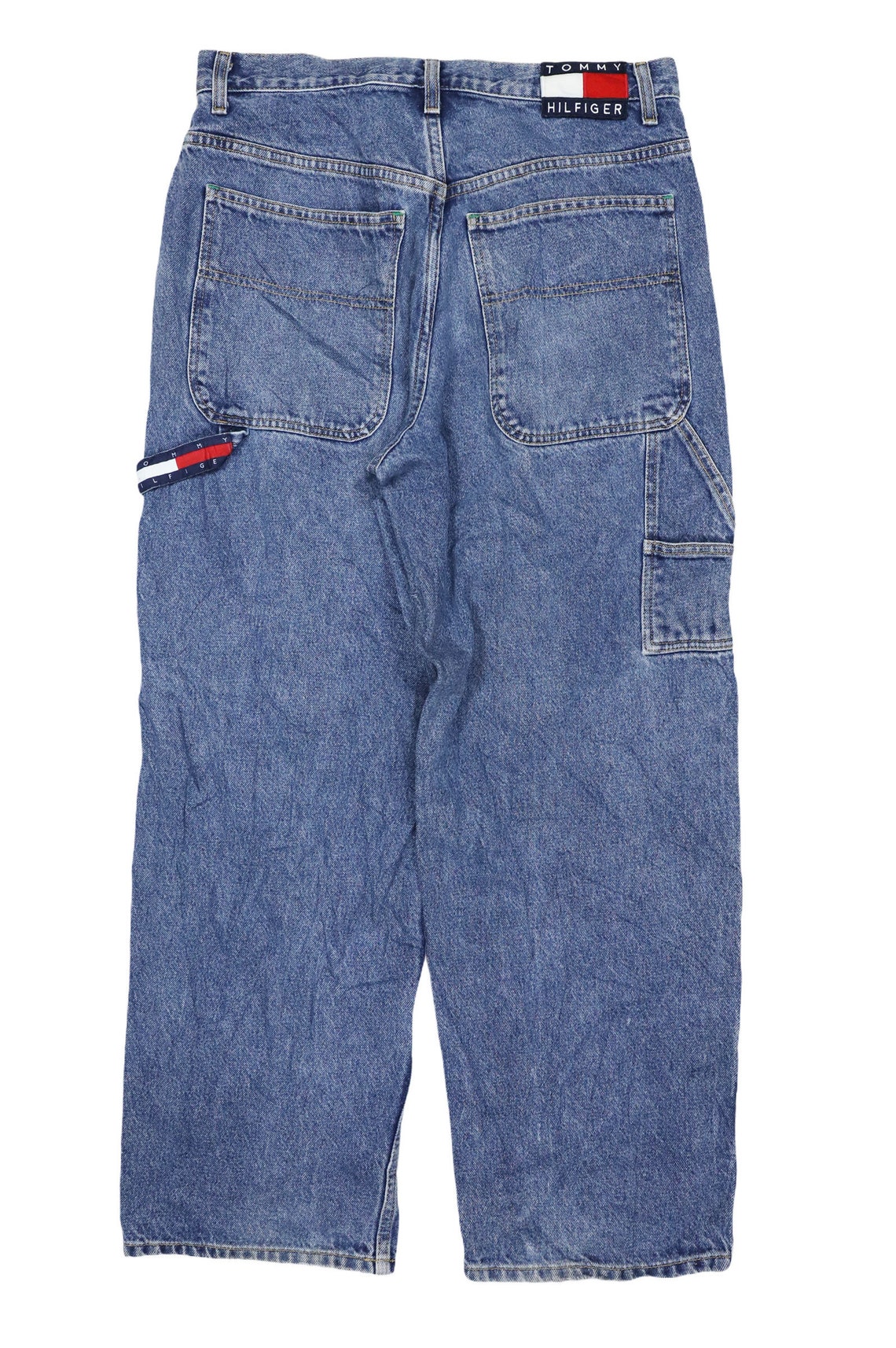 cream jeans baggy