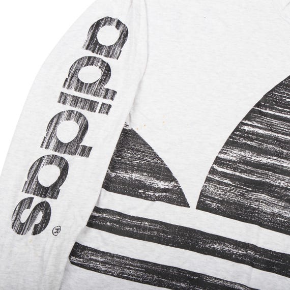 Vintage Adidas Long Sleeve Shirt – 80s Descente Trefoil Logo Tee 