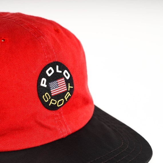 Vintage Polo Sport Cap , Ralph Lauren Hat , 90's Snap… Gem