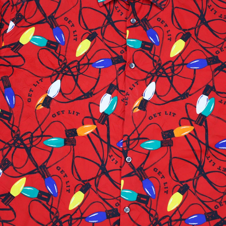 Hip Hop Vintage 90/'s Casual Button Down Shirts Multi Color Size XXL Old School