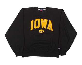 Vintage Iowa Hawkeyes Football Champion Sweatshirt Size M