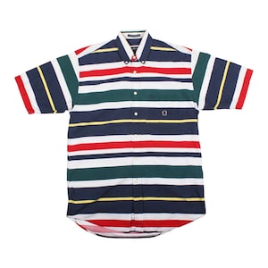Vintage Striped Button Down Shirt , 90s , Hip Hop , Y2K , Size M