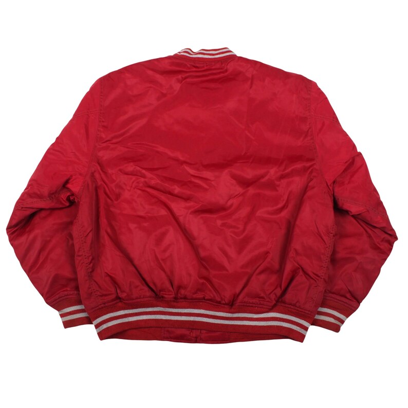 authentic nineties gear, winter casual outerwear, cozy thrift sweater, carolina gameday fashion, bright red streetwear, activewear basic layer, classic prep clothing, varsity rib sweatshirt, streetwear drip clothing, vintage casuals look, curated fashion archive