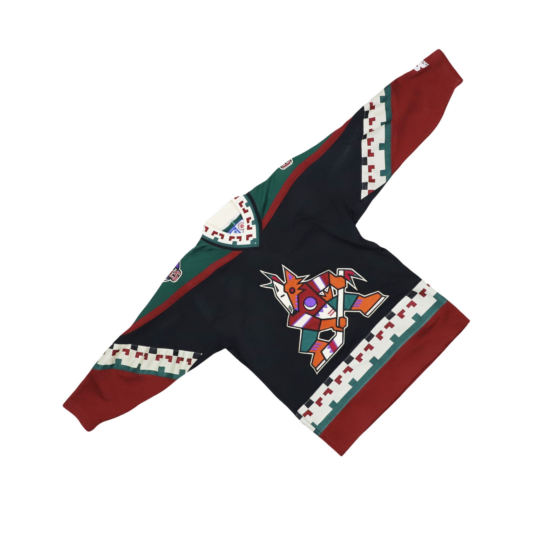 CustomCat Arizona Coyotes Kachina Vintage NHL Crewneck Sweatshirt Forest Green / 3XL