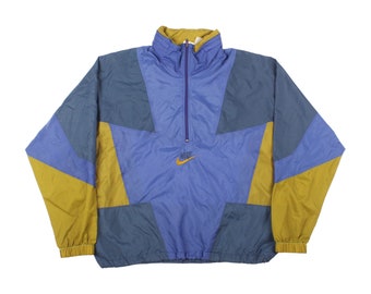 Vintage 90er Jahre Nike Half Zip Windbreaker Jacke