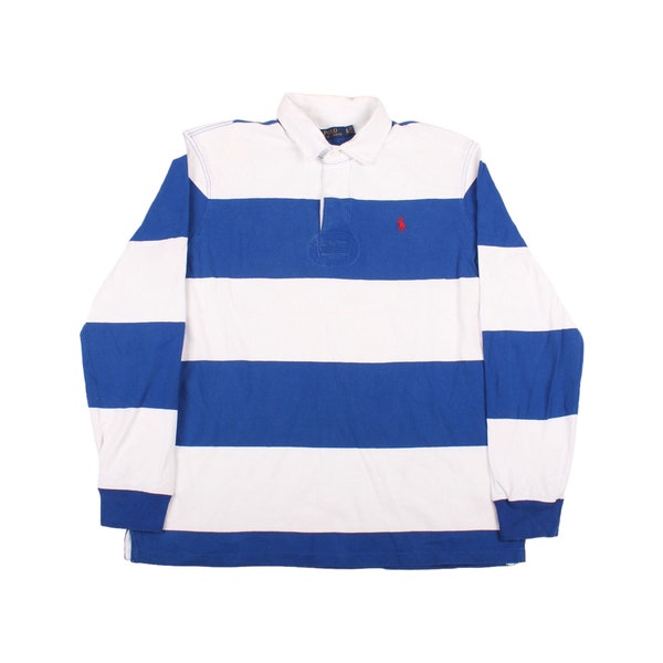 Polo Ralph Lauren Striped Rugby Polo Shirt Size XL  , 90's Hip Hop , Y2k Fashion