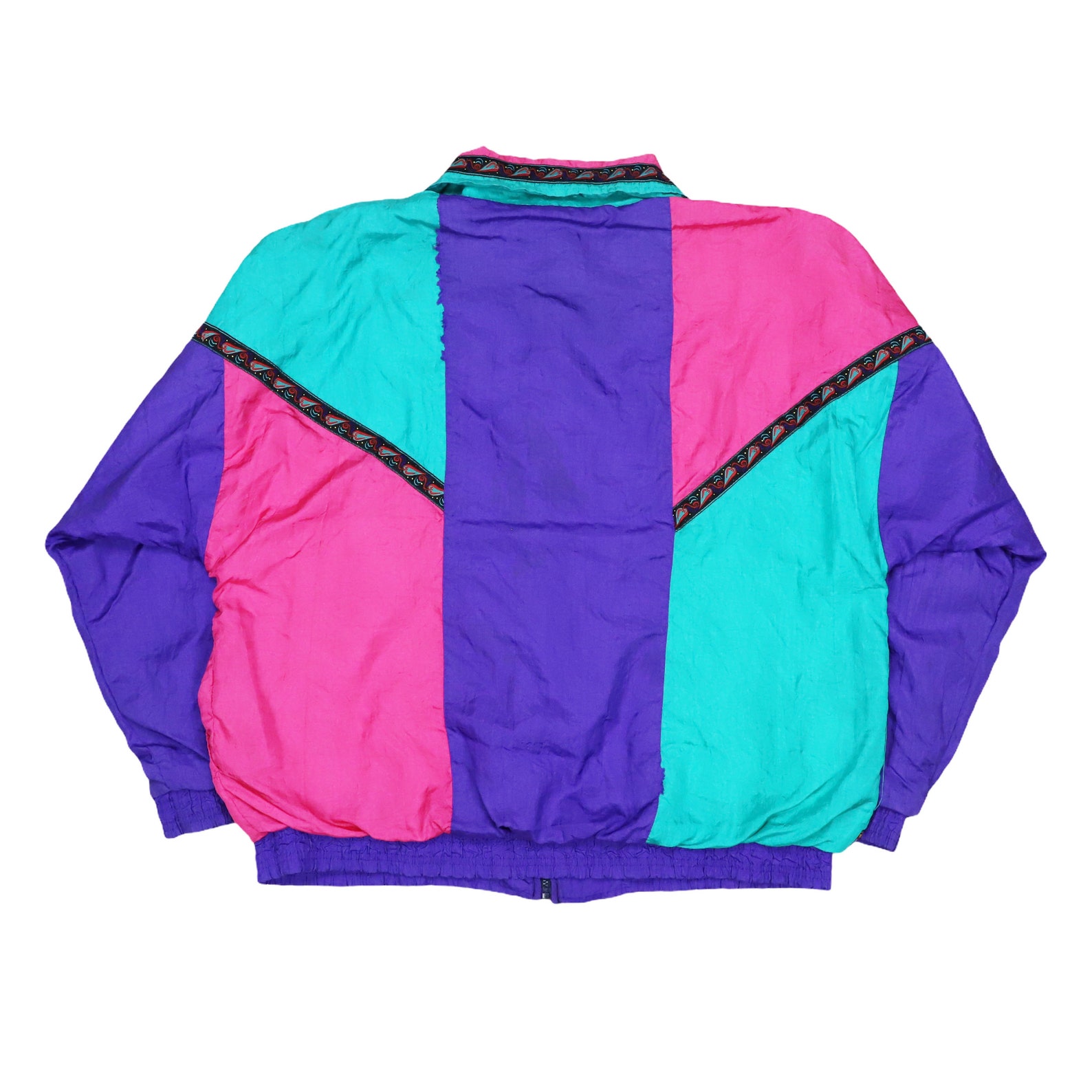 Vintage 80s 90s Windbreaker Colorful Rainbow Colorblock | Etsy