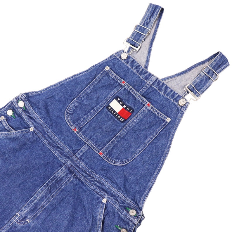 Vintage 90s Tommy hilfiger Overalls Tamaño 32 en Etsy