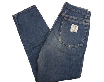Jean Mom taille haute vintage des années 80 : denim fuselé rétro