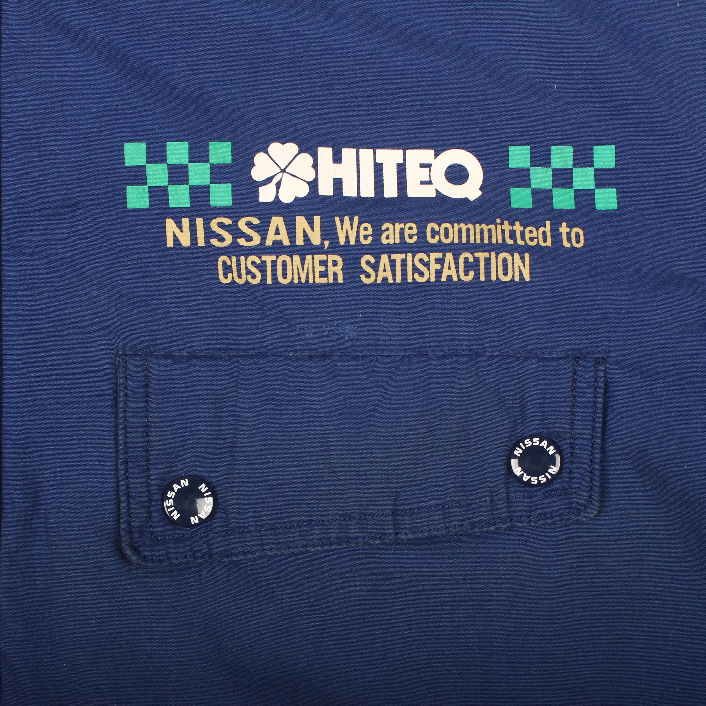 Vintage Nissan Work Jacket Blue 90s Automotive Dealer Racing