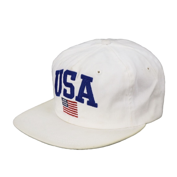 Vintage Polo Sport Cap Hat Snapback USA Flag Logo