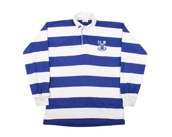 Maillot De Rugby Vintage Écosse Homme 3XL Bleu Canterbury NZ - Occasion, Tache D'eau De Javel Au Dos