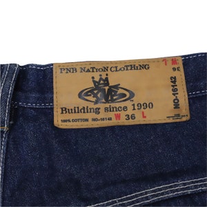 Vintage PNB Nation Jeans Shorts 90s Size W 34 - Etsy