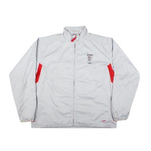 Vintage Umbro England Soccer Jacket 2000s Windbreaker Grey Red Football Track Top