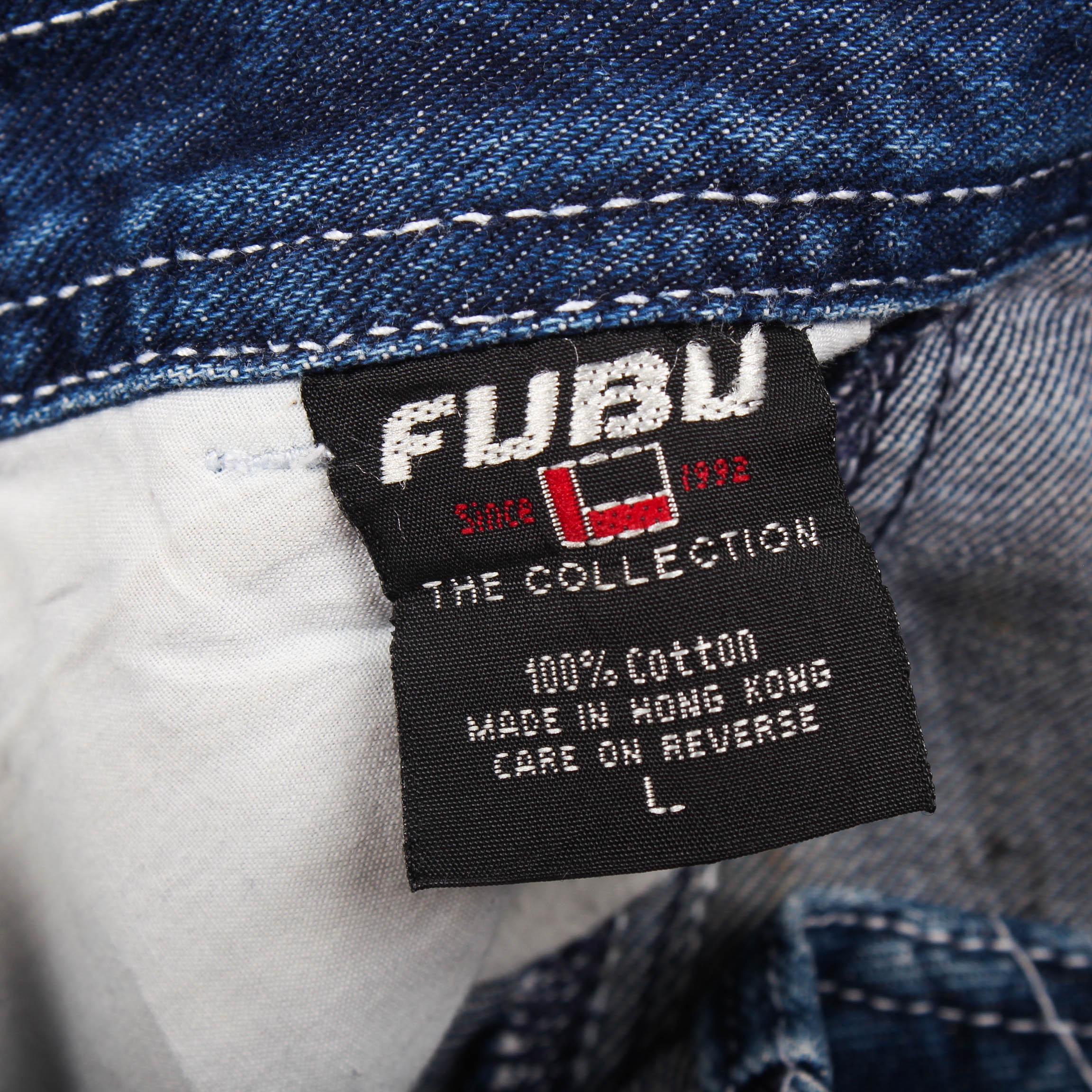 Vintage FUBU Overalls 90s Baggy Denim Dungarees Streetwear - Etsy