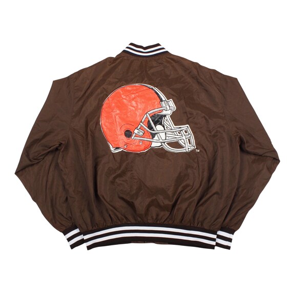 Vintage Cleveland Browns Jacket NFL Pullover 90s Brown Windbreaker