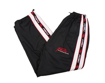 Vintage FUBU Track Pants - 90s Black Baggy Hip Hop Joggers
