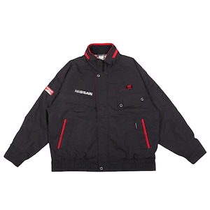 Vintage Nissan Racing Jacket - JDM Mechanic Red Stage Windbreaker