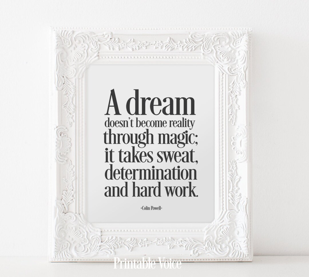 Colin Powell Printable File Digital Download Dreams Reality Magic Sweat ...