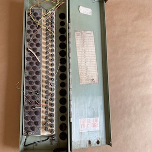 Midcentury Telephone Junction Box Steampunk Repurpose Urban Grunge