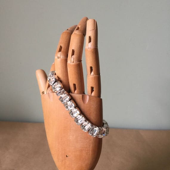 Rhinestone Link Bracelet - image 1