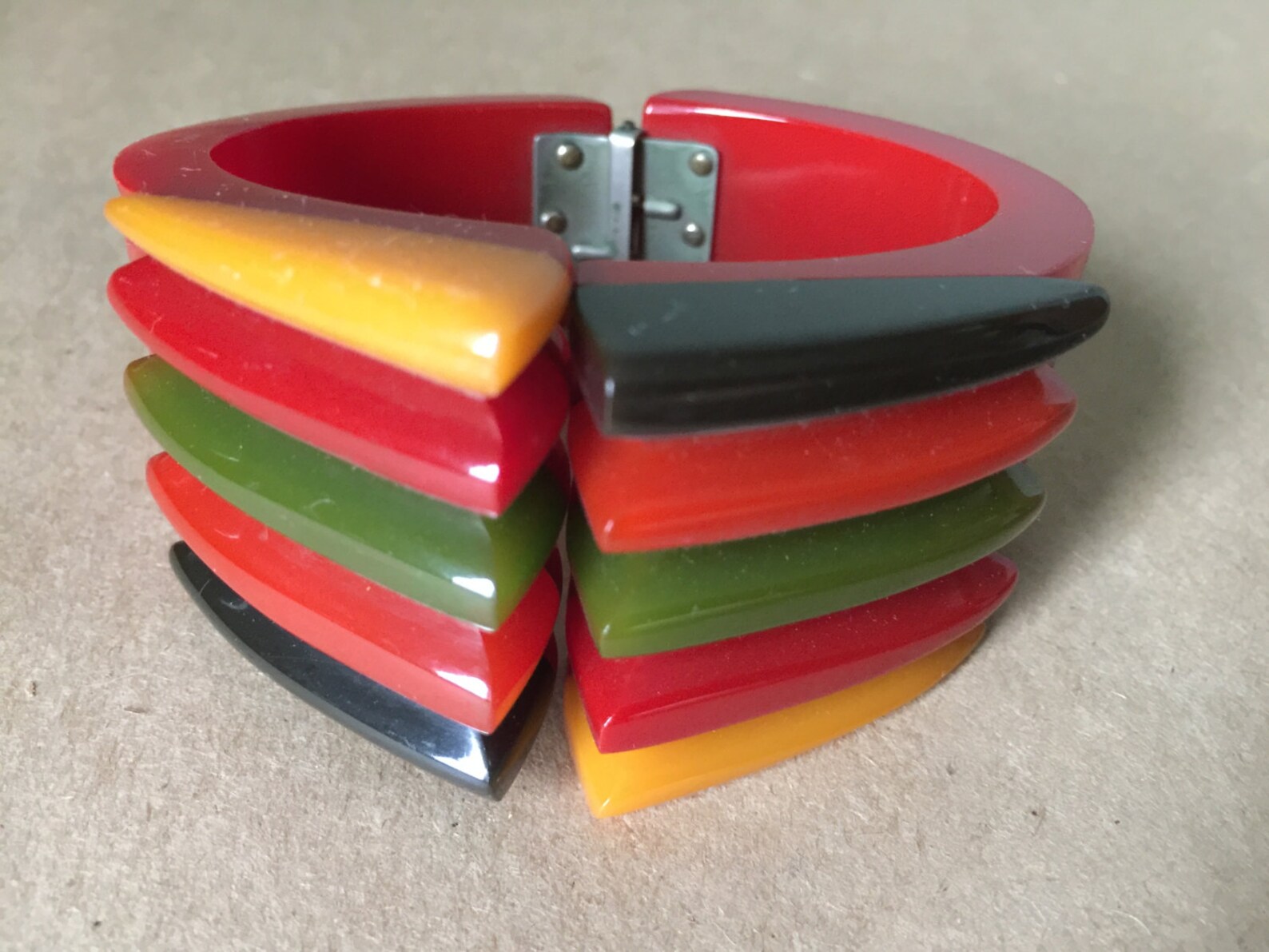 Vintage Bakelite Philadelphia Bracelet Red Deco Cuff Bracelet Etsy