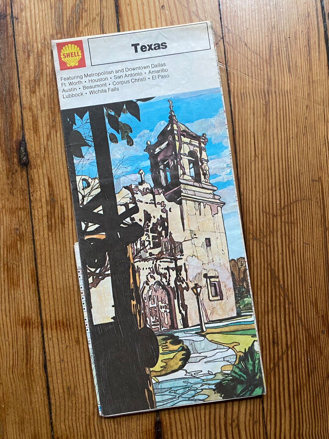 Vintage 1973 Shell Gas Station Road Map of Texas Etsy
