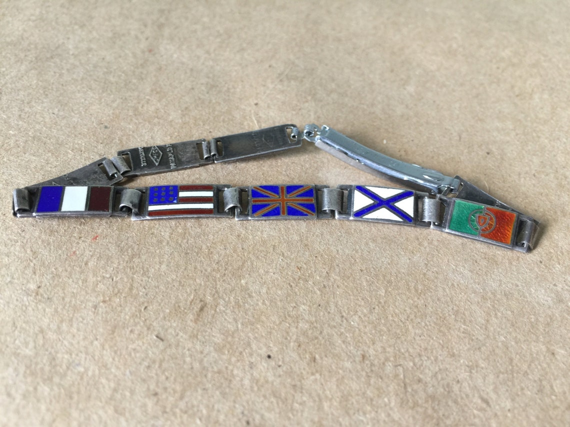 Flags of World War 1 Allied Countries Sterling Silver Enameled Etsy