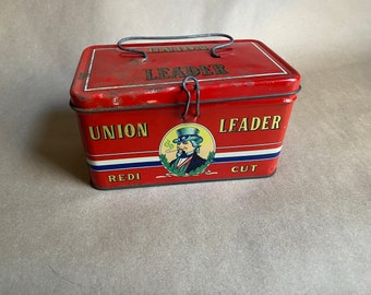 Union Leader Redi Cut Tobacco Tin 1920s Reproduction