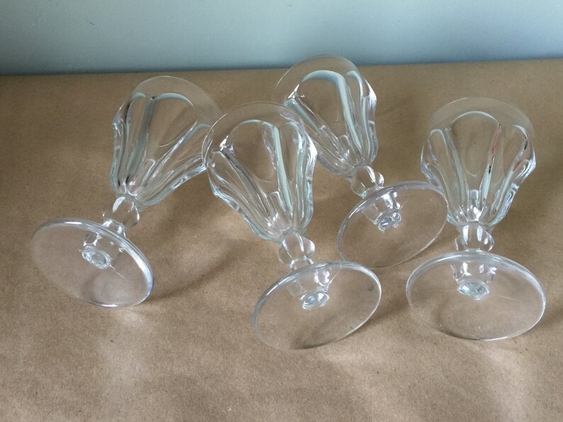 Heisey Colonial Clear Claret Wine Glasses Vintage Pressed Etsy