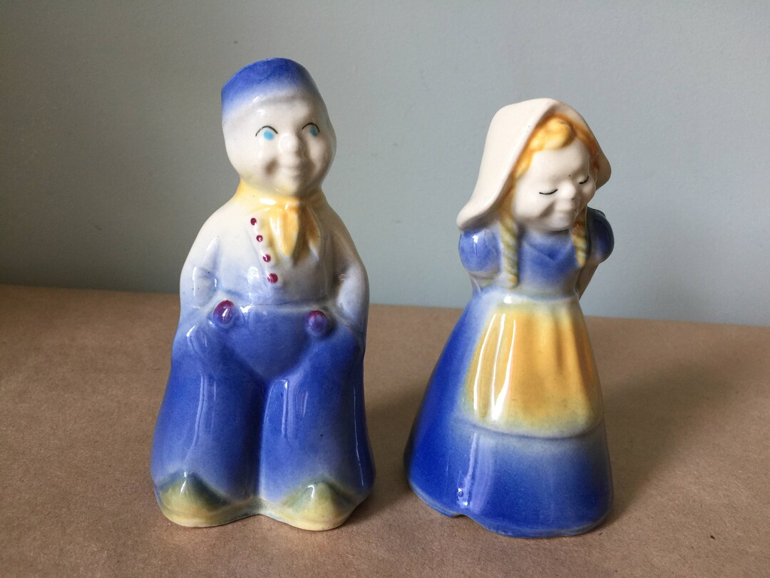 Dutch Boy and Girl Ceramic Salt and Pepper Shakers - Etsy