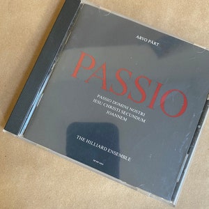 Arvo Part Passio The Hilliard Ensemble Music CD