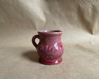 Mauve Mini Pitcher Handled Vase 1940s Post War Japan