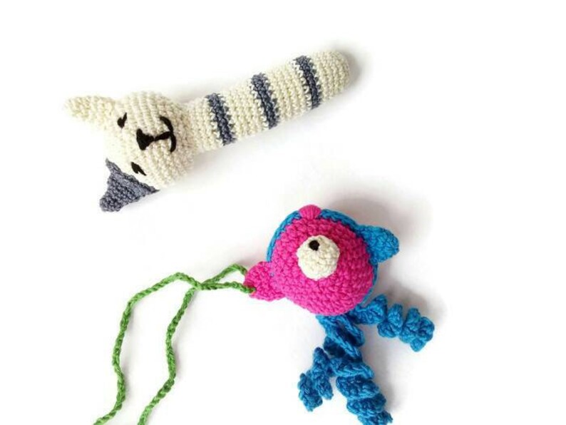 Crochet Fish Baby Rattle Toy Handmade Mobile Christmas Tree - Etsy