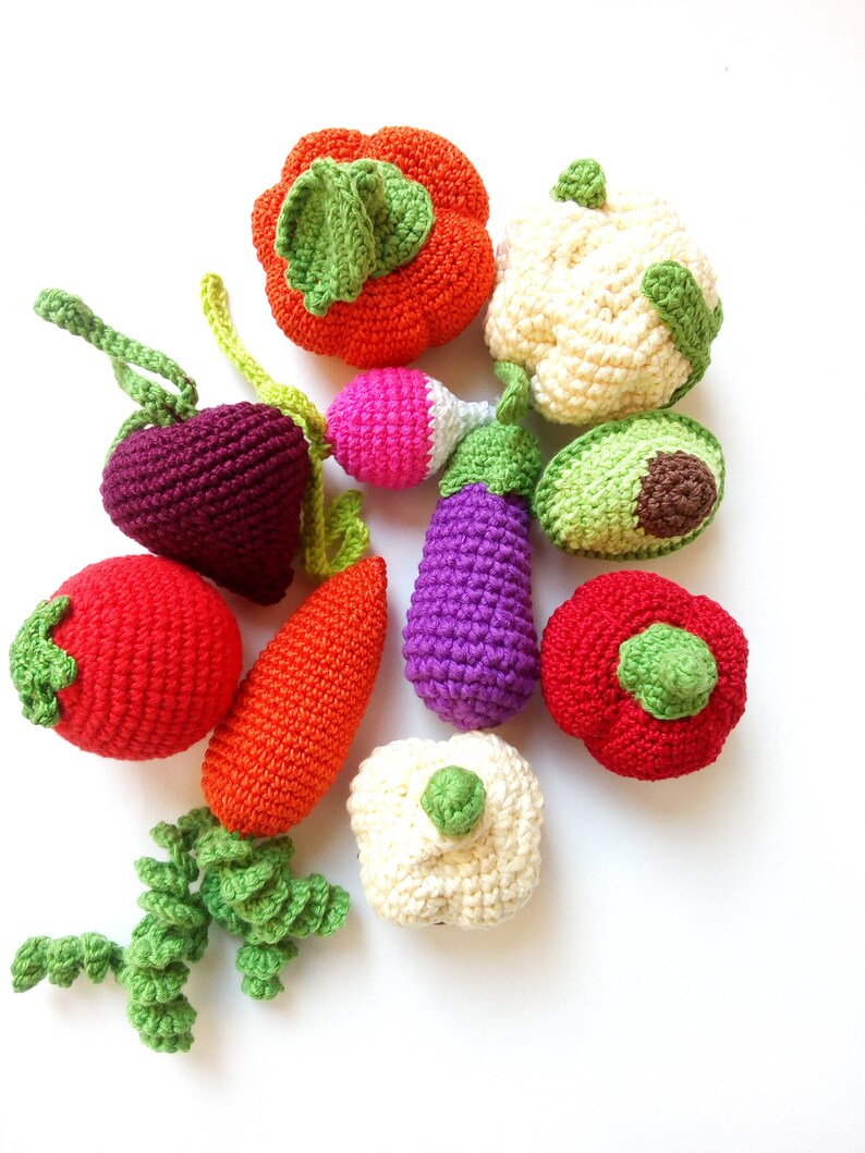 Squash Baby Rattle Crochet Play Food Toy Vegetable Sensory Etsy