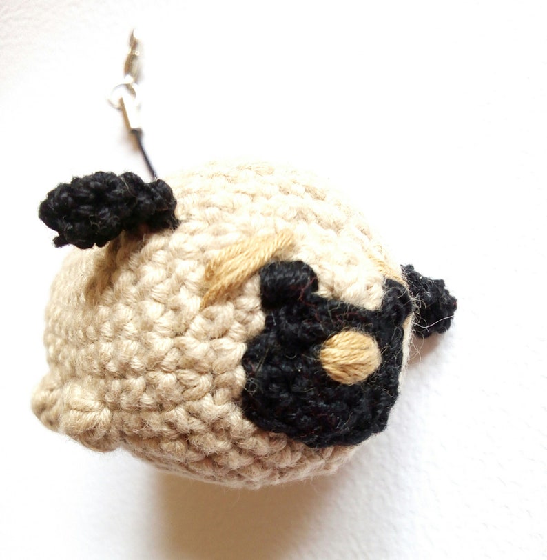 Crochet Pug Dogowner Keychain Backpack Accessory Puglover Etsy