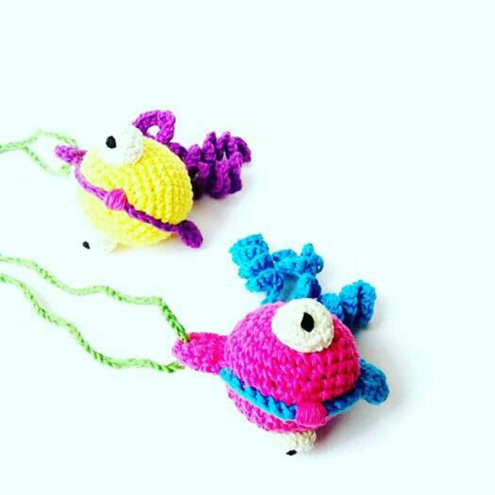 Crochet Fish Baby Rattle Toy Handmade Mobile Christmas Tree - Etsy