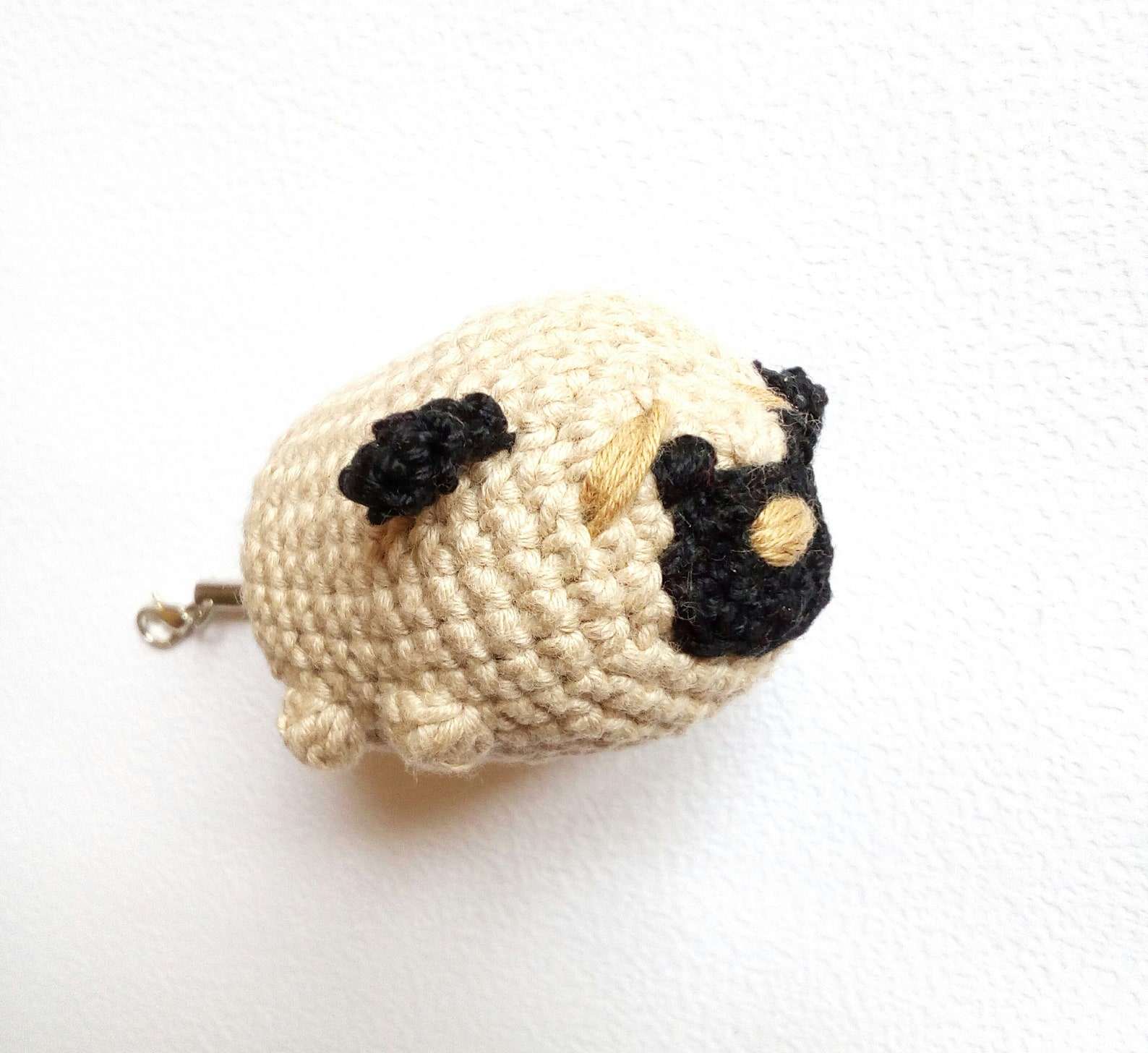 Crochet Pug Dogowner Keychain Backpack Accessory Puglover Etsy