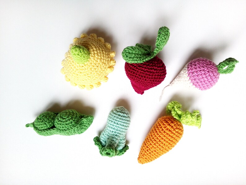 Squash Baby Rattle Crochet Play Food Toy Vegetable Sensory Etsy