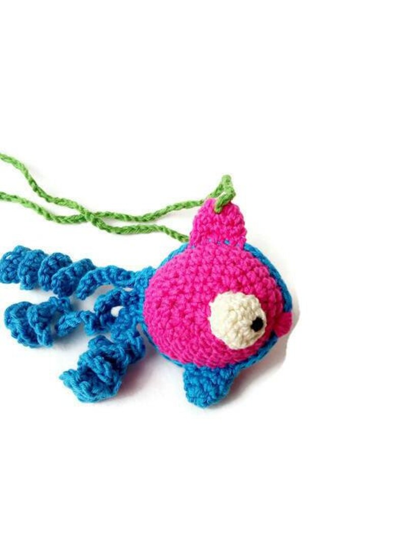 Crochet Fish Baby Rattle Toy Handmade Mobile Christmas Tree - Etsy