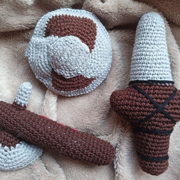 Set of 3 Viking toys: Sword, Shield, Axe - rattle and embroidery options, personalizable baby shower gift, newborn nephew, Scandinavia fan