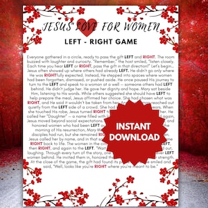 Jesus Love Left Right Game for Women&#39;s Ministry (PDF)