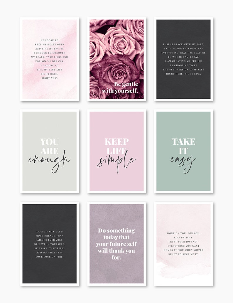 Printable Affirmation Cards. Motivational Inspirational - Etsy