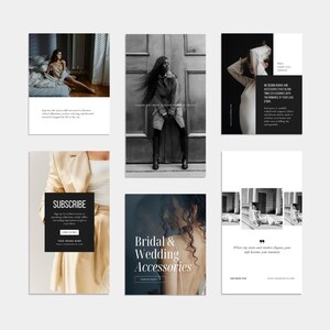 Social media Canva Templates for fashion, wedding and portrait photography. Minimal, bold, elegant, timeless.