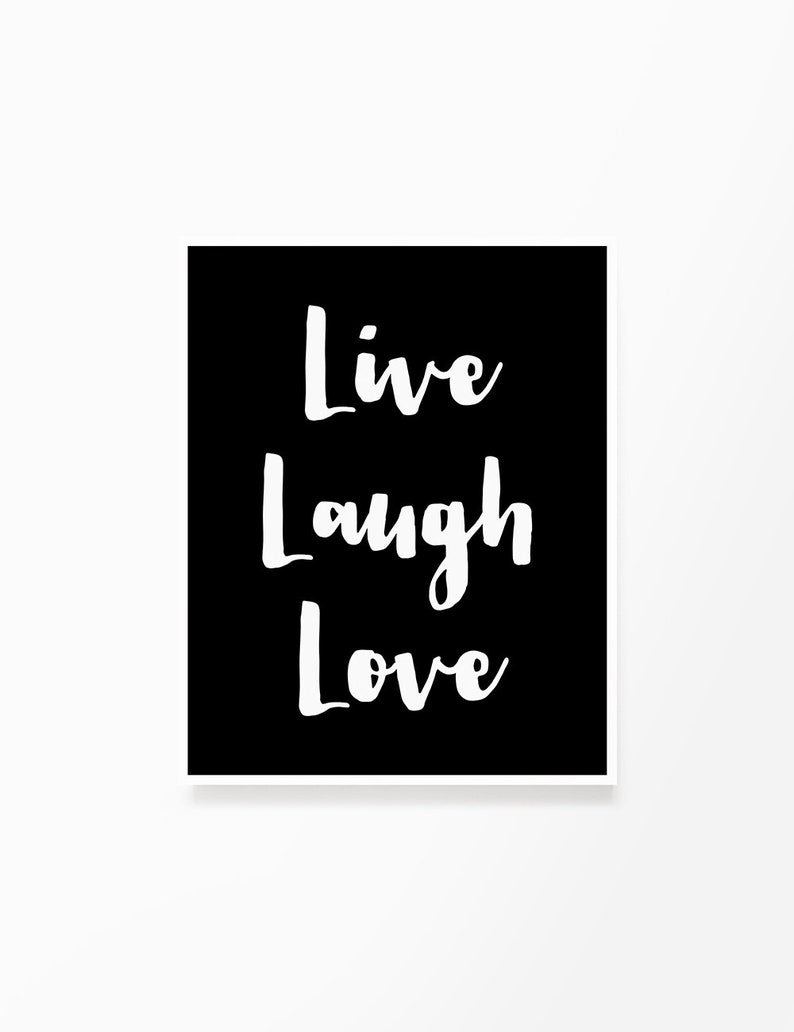  Printable  Wall Art Quote  Live  Laugh  Love  Etsy